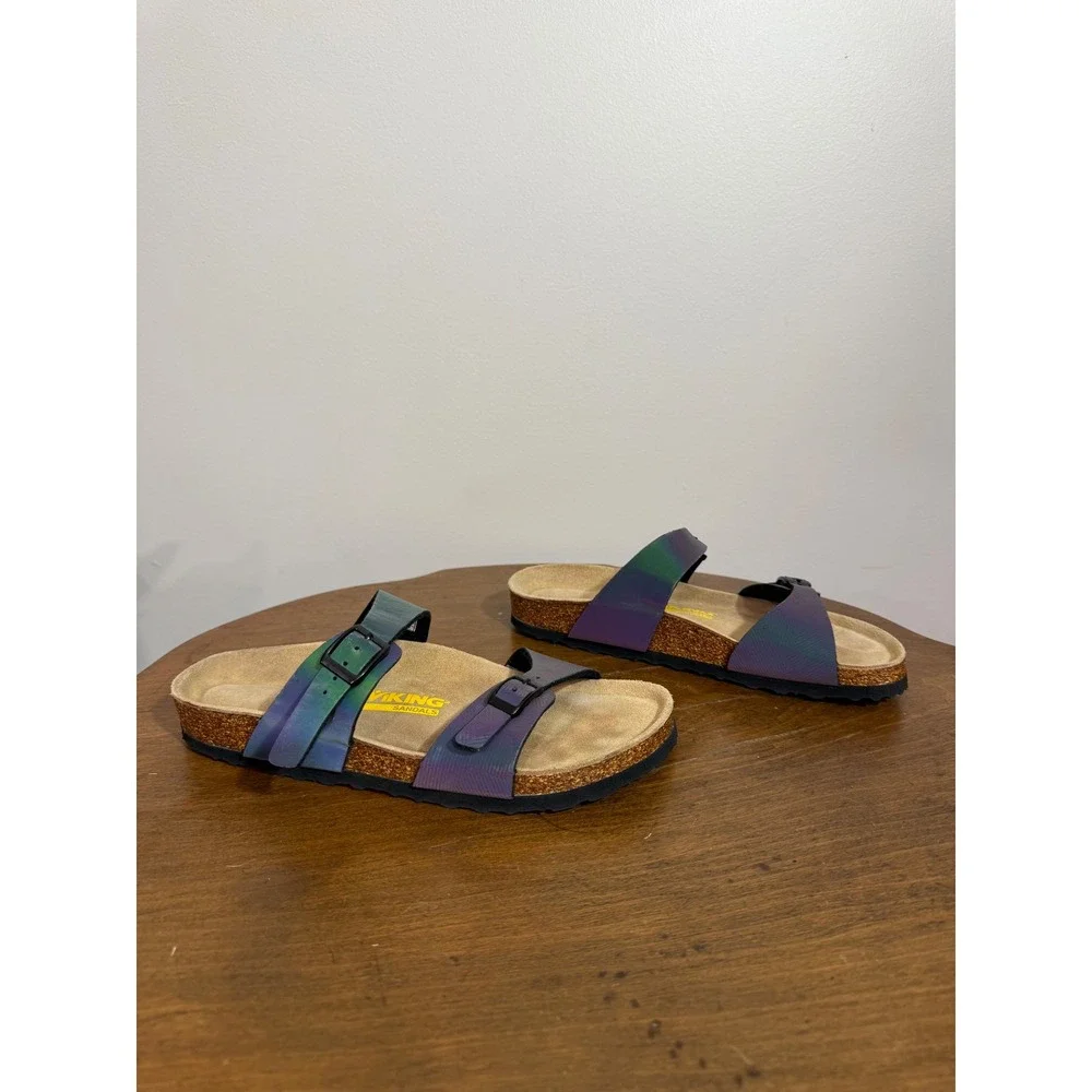 Viking Women's Iridescent Double‎ Strap Cork Footbed Sandals